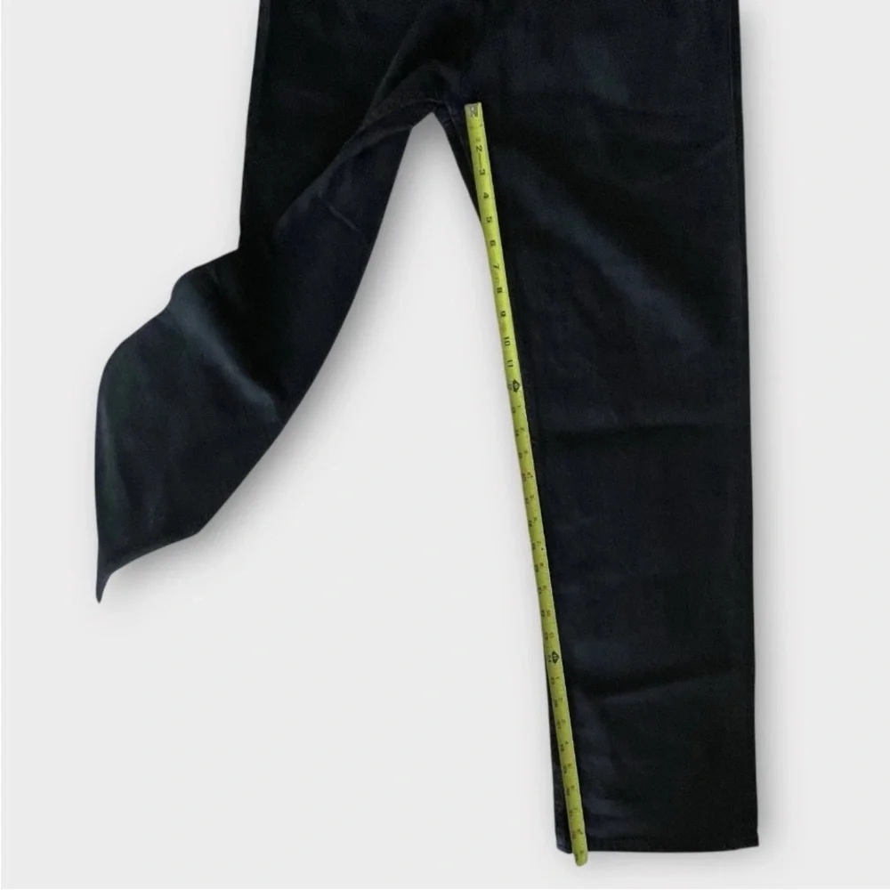 Hudson Jeans Mens 34 x 33 Black Denim Wilde Relaxed Straight Leg Button Fly Flaw
